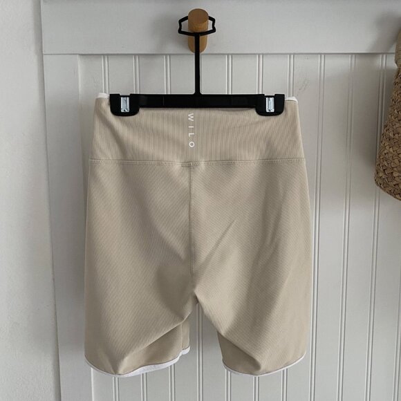 WILO the Label Womens XS Clay Biker Workout Shorts Ribbed High Waist Activewear - Picture 1 of 7